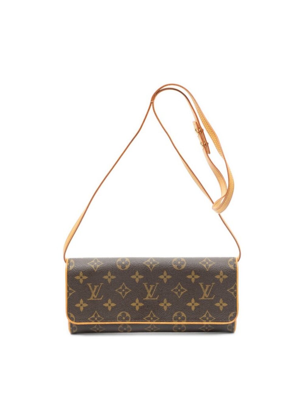 Louis Vuitton Twin Brown Monogram Canvas Shoulder Bag